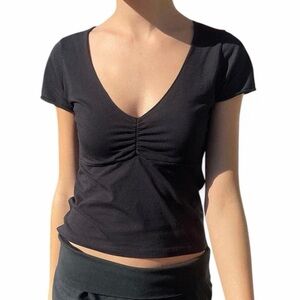 Brandy Melville John Galt black Gina short sleeve t shirt